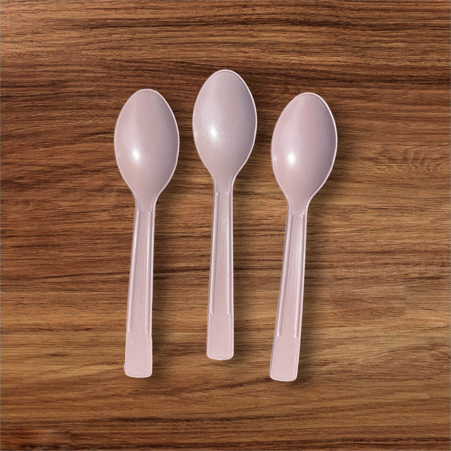 Disposable Biodegradable Plastic Spoon | 6 Inch | 2.5 gram Cream/Black Colour| 50 Pcs Pack