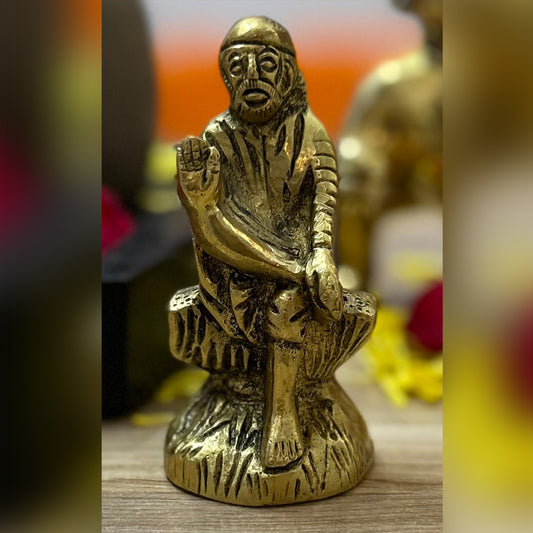 Sai Baba Idol Brass - 270 gms (3.5 Inches * 1.5 Inches * 1.5 Inches)