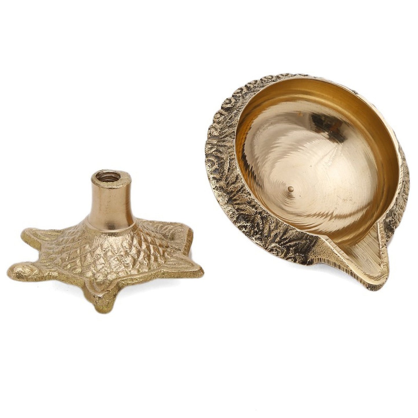 Brass Diya Kuber Kachhuwa (Tortoise) Diya for Pooja - Pack of 2 (2 Inches * 3 Inches)