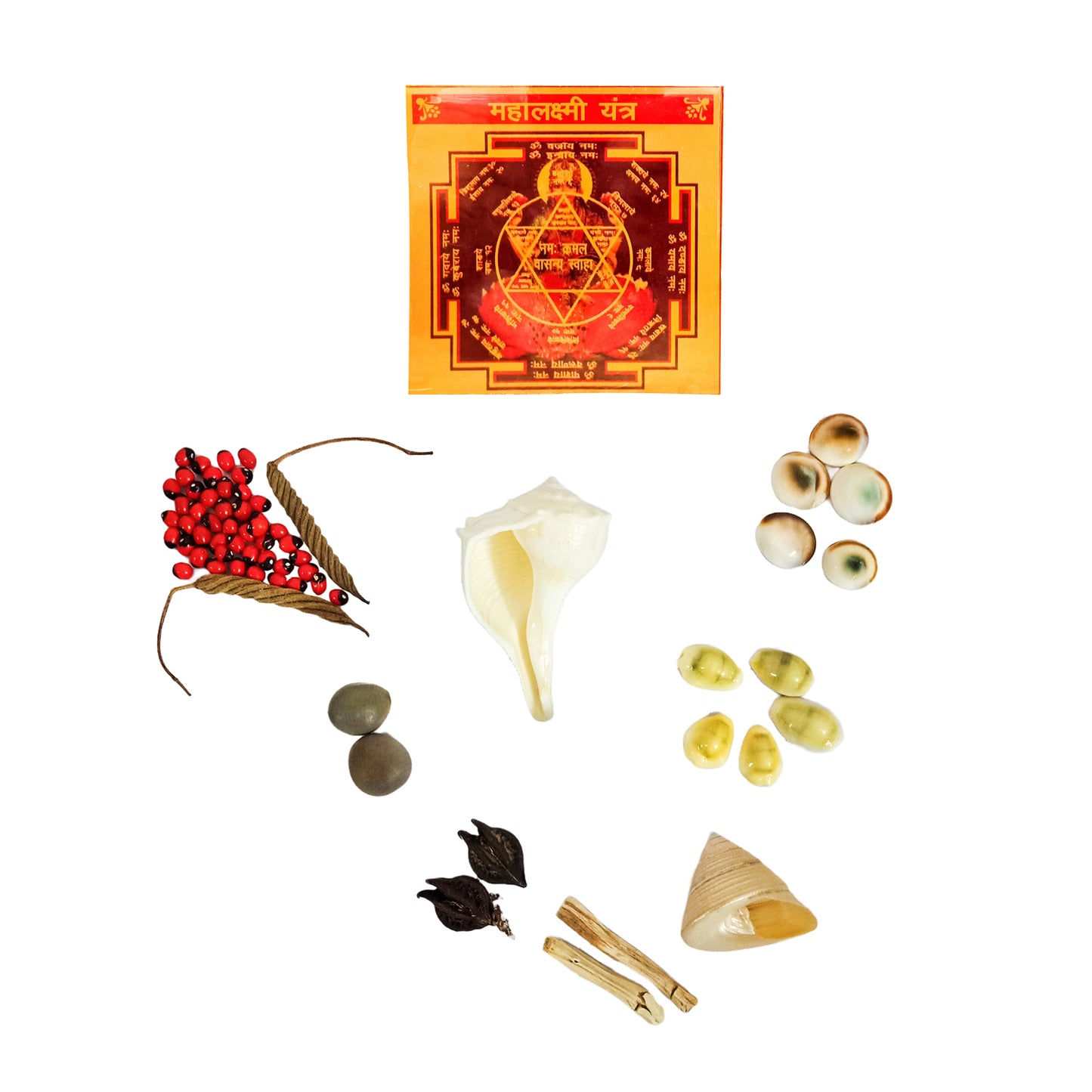 Guruji Energised Mahalaxmi Yantra Kit for Home / Shop - 9 Items