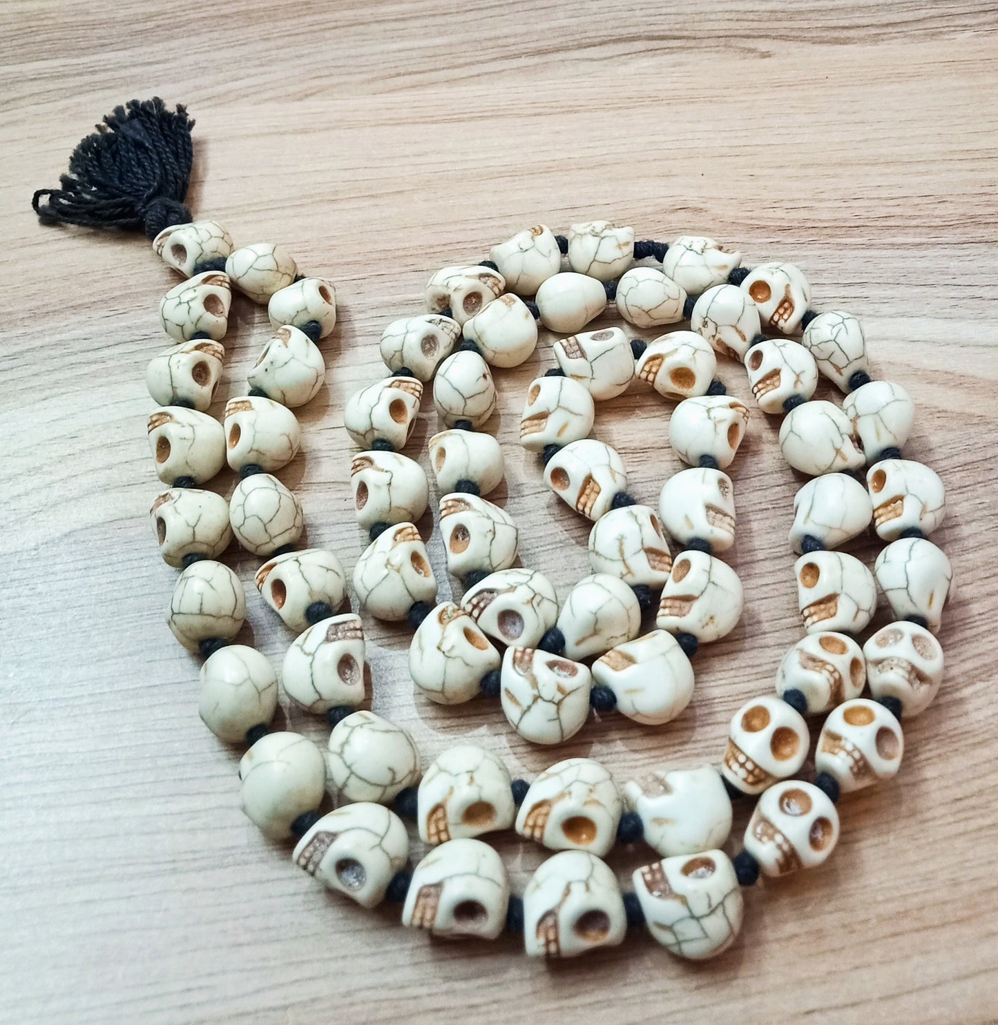 NarMund Mala / Curved Skull Beads Mala for Jaap and Wearing